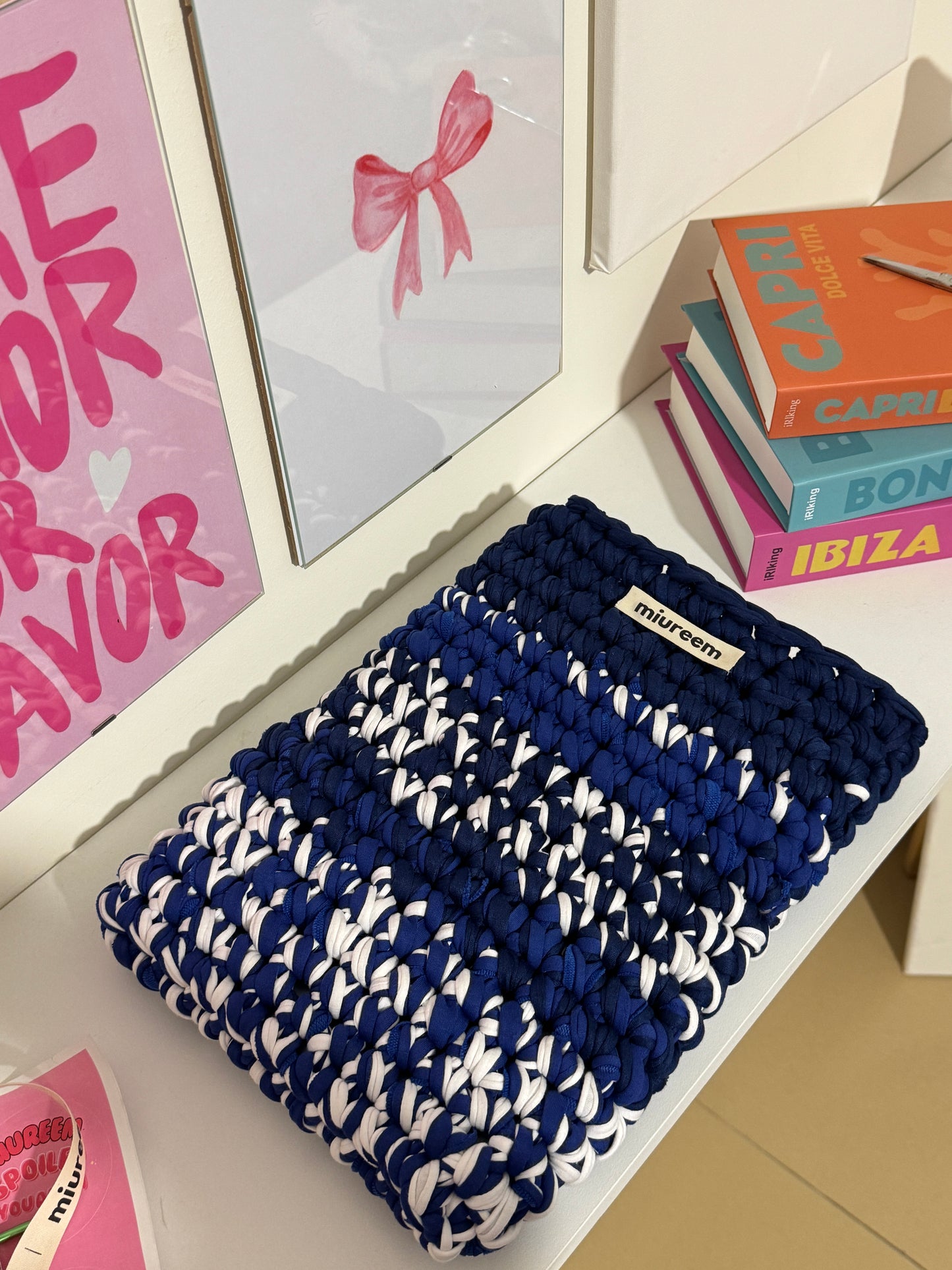 Deep violet blue laptop sleeve